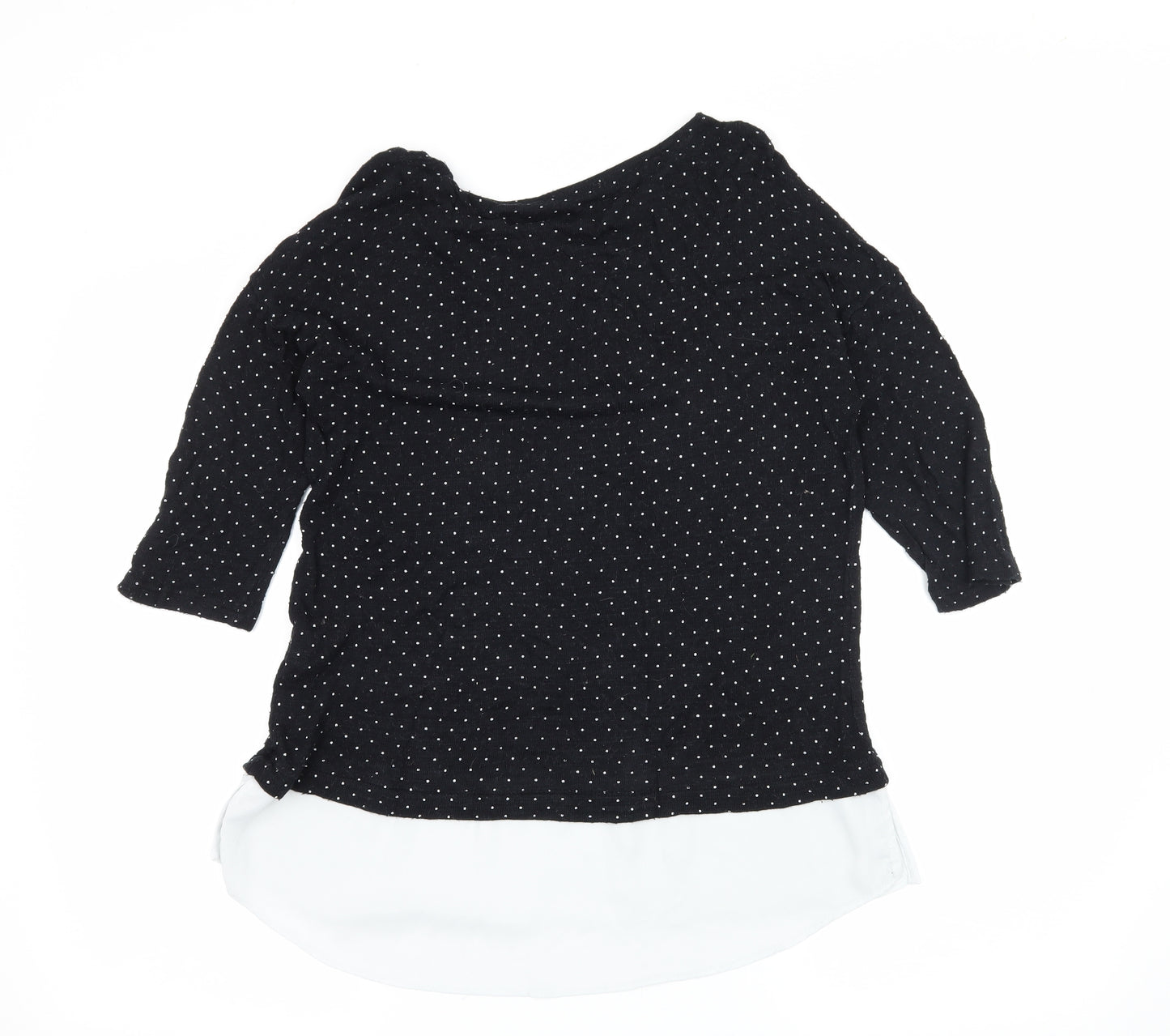 Stradivarius Womens Beige Polka Dot Jersey Basic T-Shirt Size M