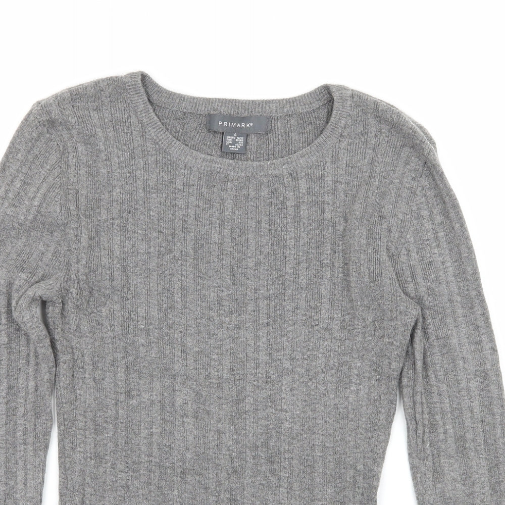 Primark Womens Grey  Knit Pullover Jumper Size 10
