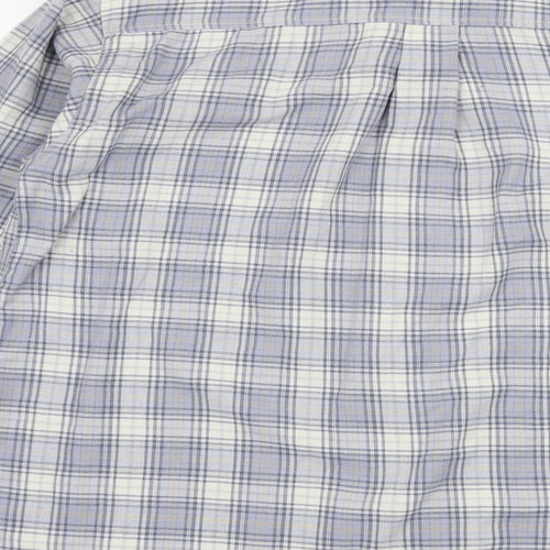 Woodville Mens Blue Check   Button-Up Size M