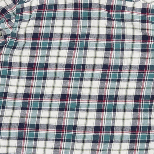 Easy Mens Blue Plaid   Button-Up Size M