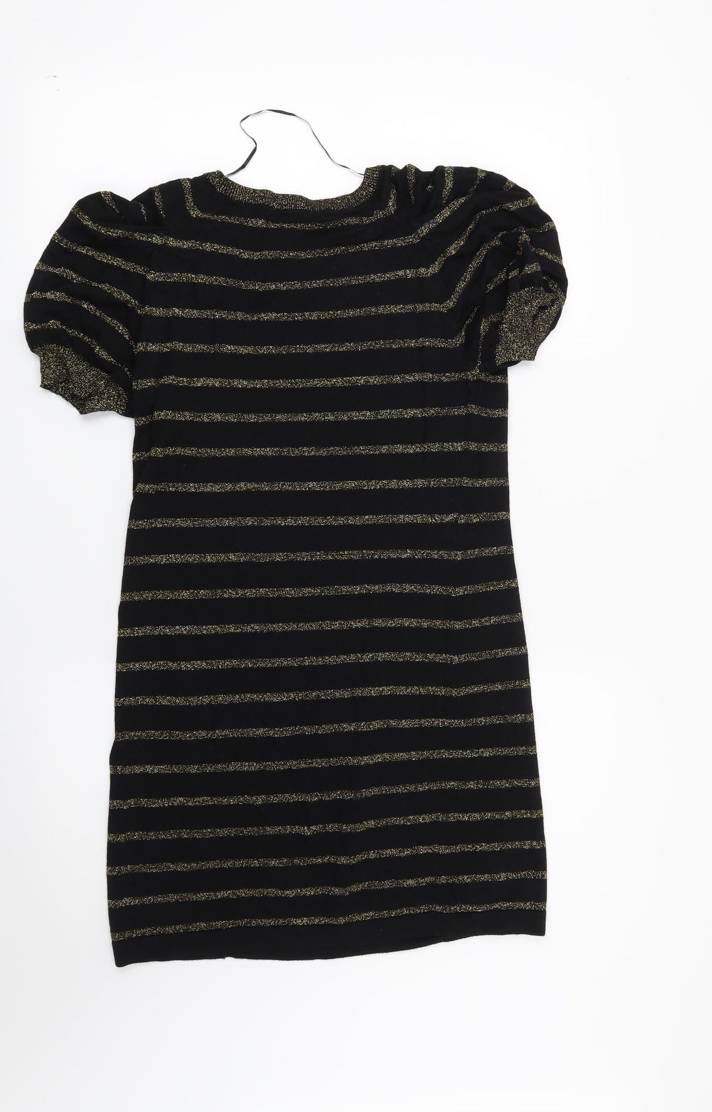 George Womens Black Striped  Pullover Jumper Size 12