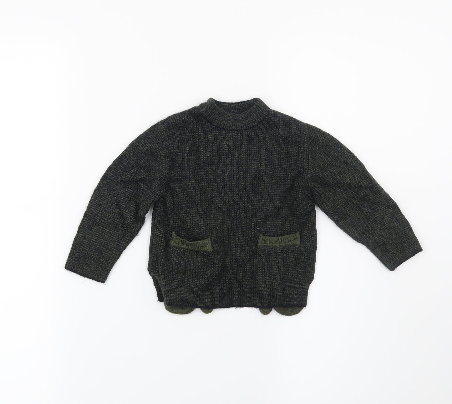 Zara Boys Green   Pullover Jumper Size 9-12 Months