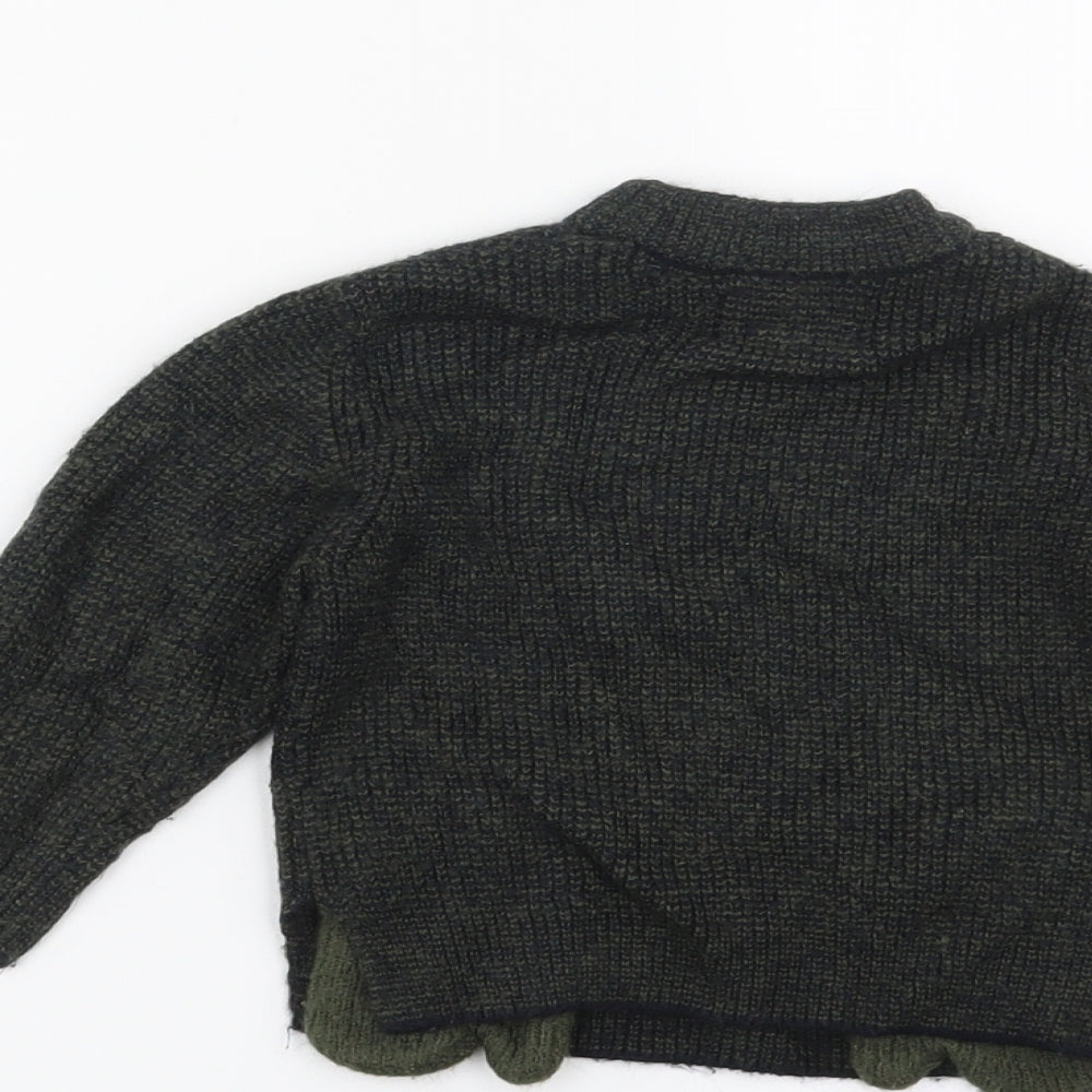 Zara Boys Green   Pullover Jumper Size 9-12 Months