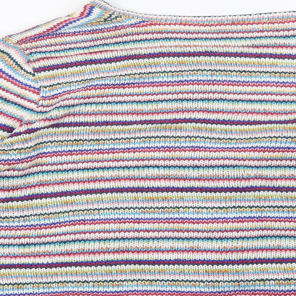 Per Una Womens Blue Striped  Cardigan Jumper Size 18