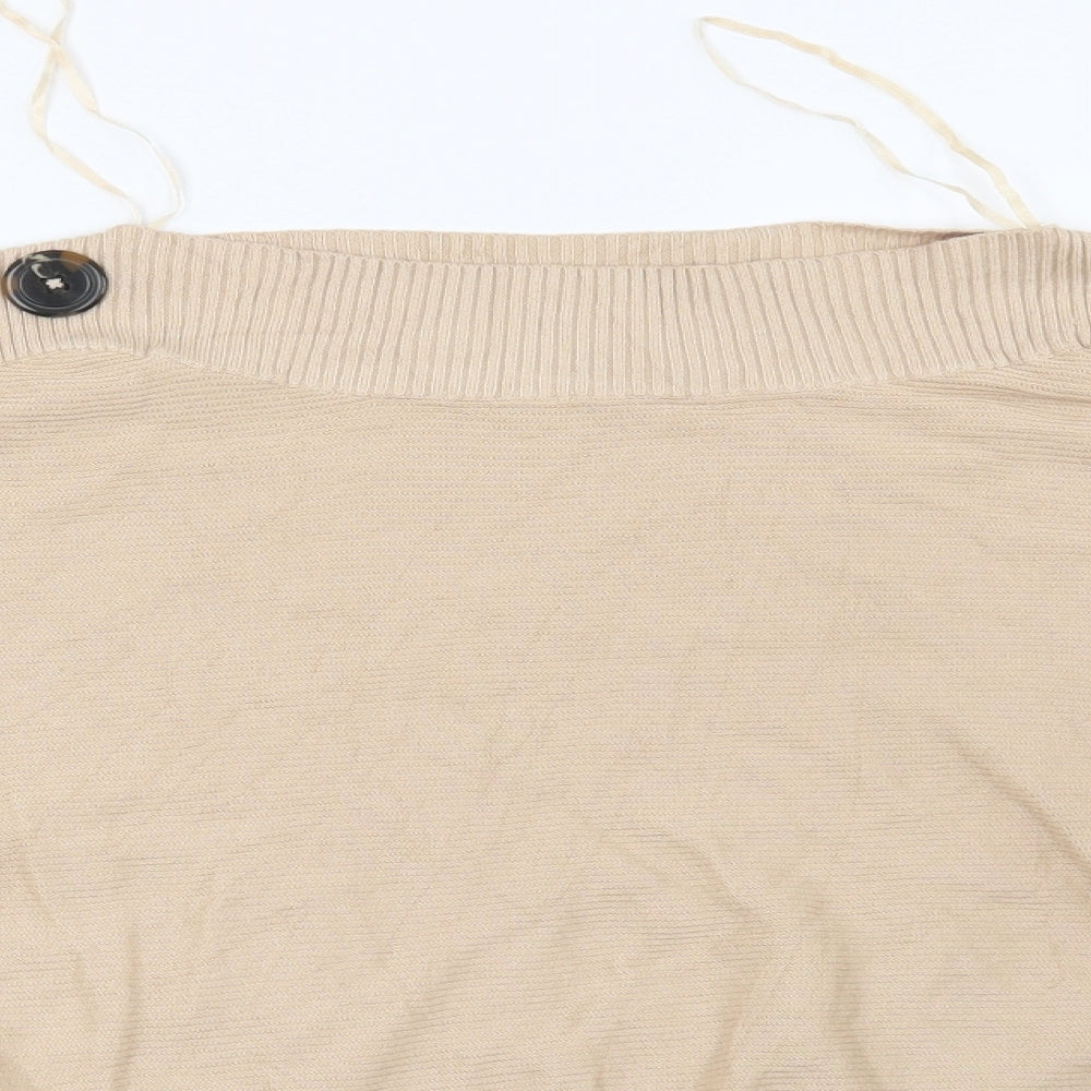 F&F Womens Beige Striped  Pullover Jumper Size 8
