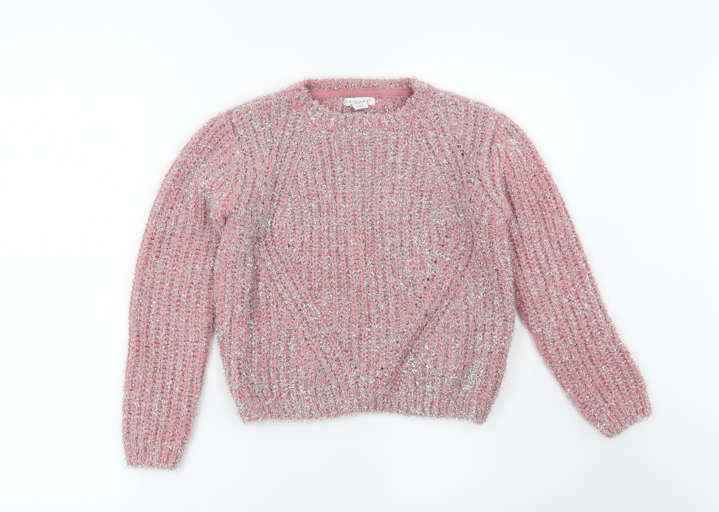 Primark Girls Pink   Pullover Jumper Size 10-11 Years