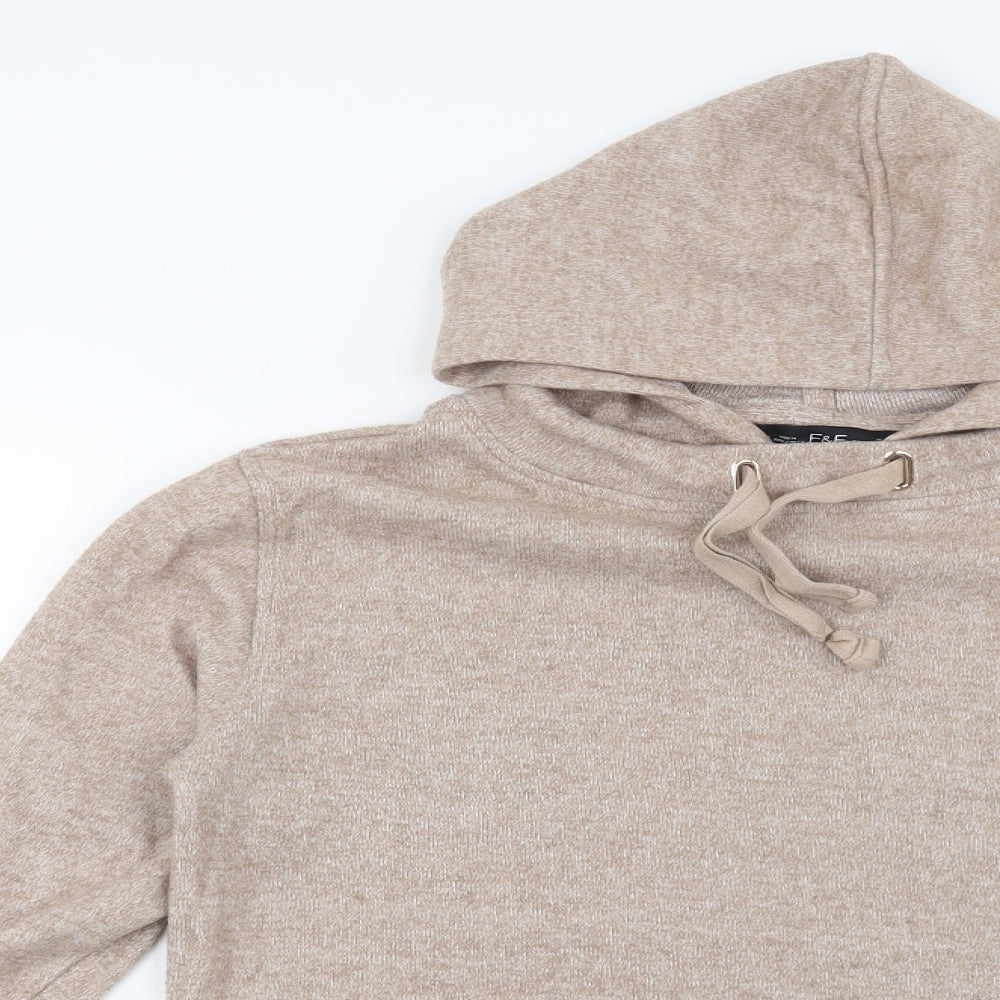 F&F Womens Beige   Pullover Hoodie Size 12