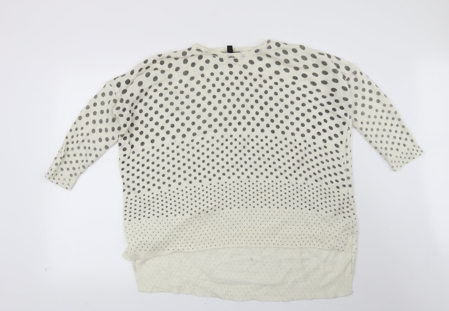 Mango Womens Beige Polka Dot  Pullover Jumper Size M