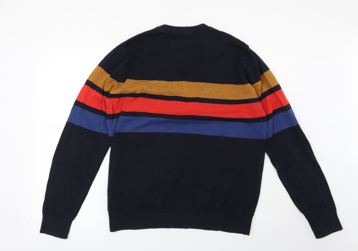NEXT Mens Blue Striped  Pullover Jumper Size XL