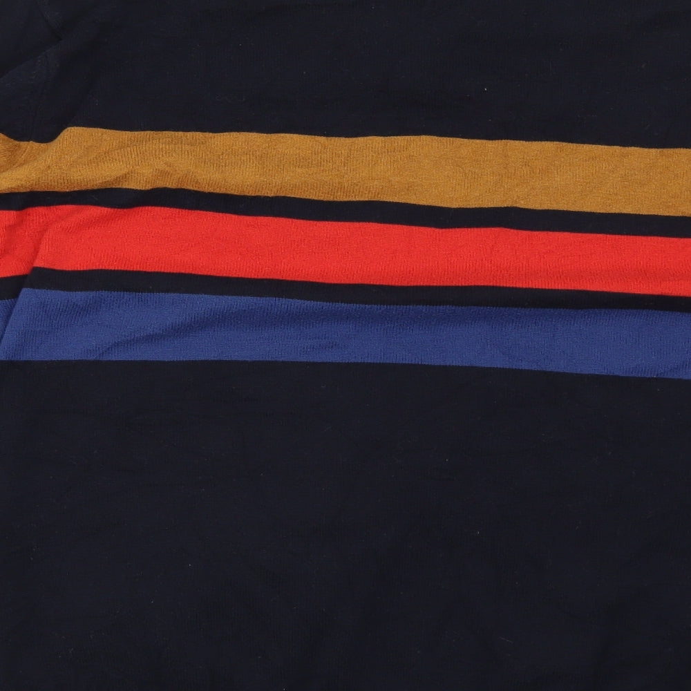 NEXT Mens Blue Striped  Pullover Jumper Size XL