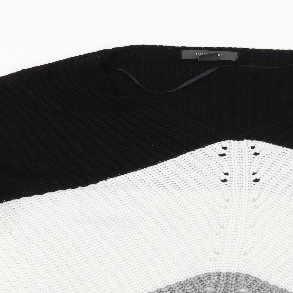 Primark Womens Black Striped  Pullover Jumper Size 6