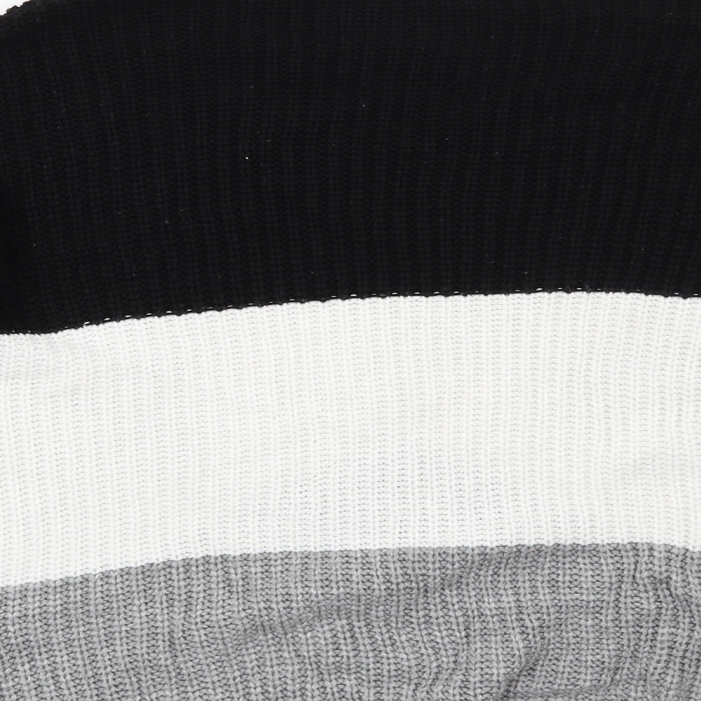 Primark Womens Black Striped  Pullover Jumper Size 6