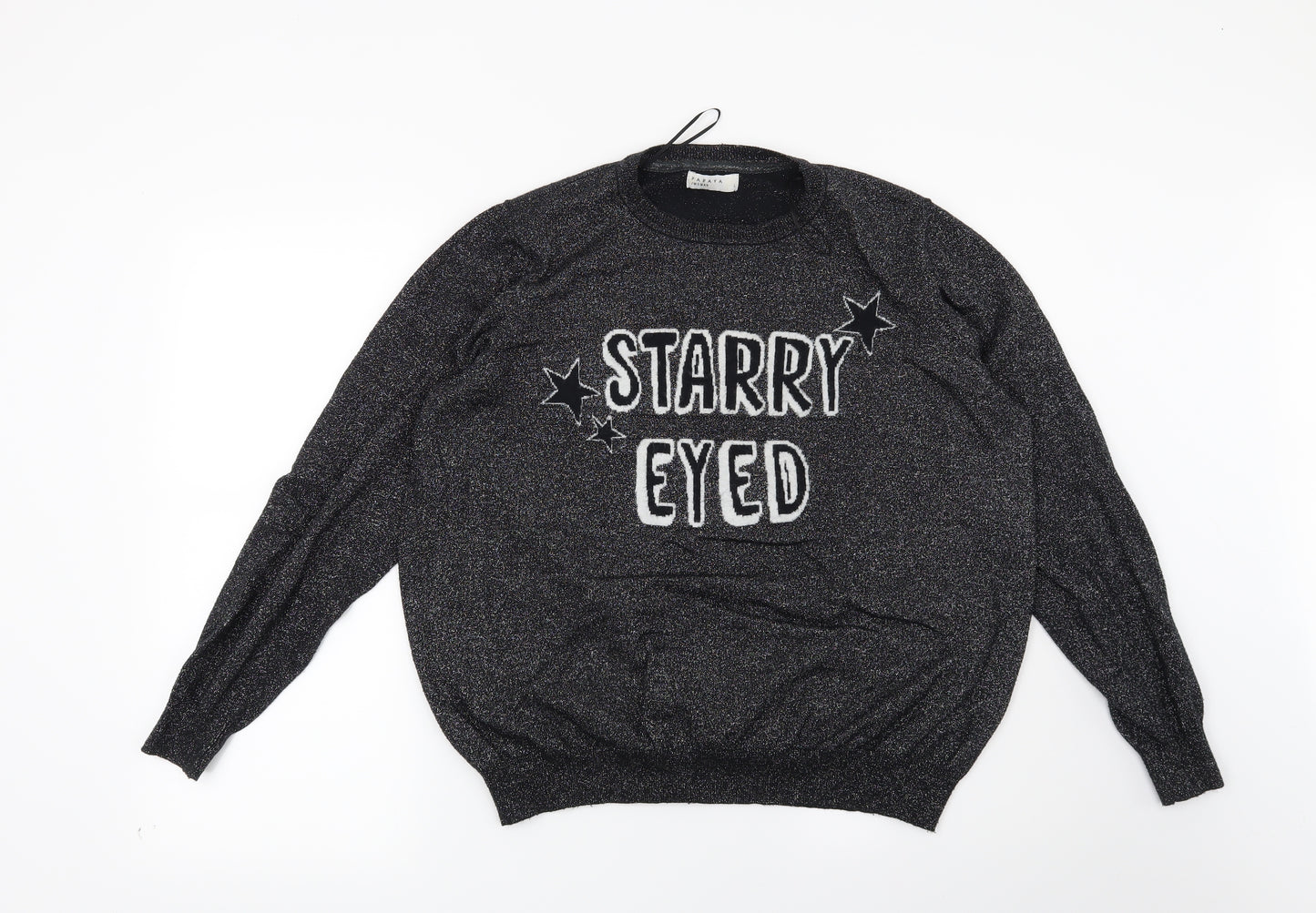 Papaya Womens Black   Pullover Jumper Size L  - Starry Eyed