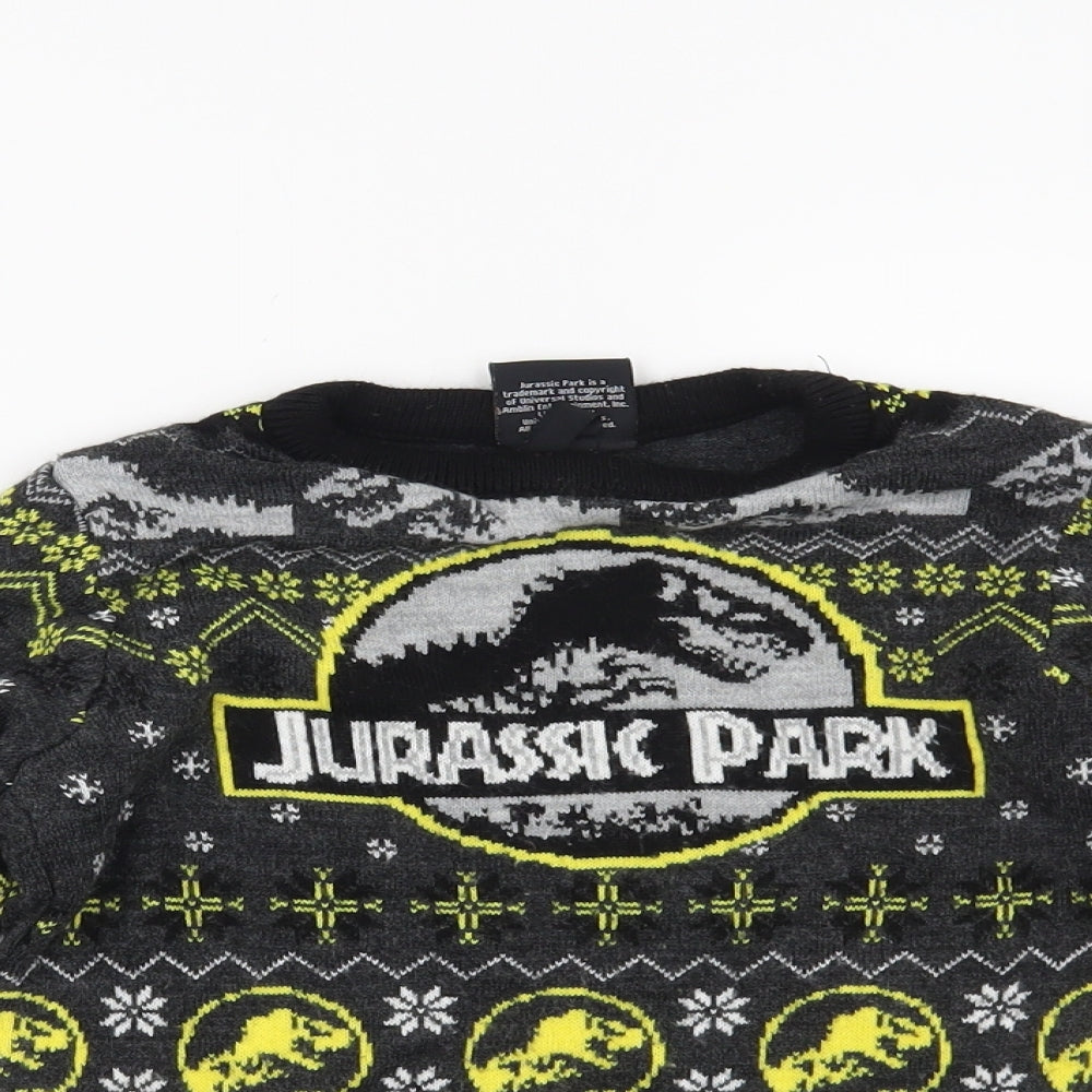 Jurassic Park Boys Grey   Pullover Jumper Size 5-6 Years  - Jurassic Park