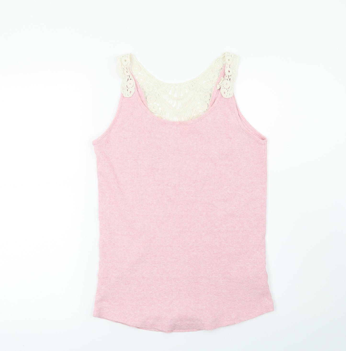 New Look Womens Pink Geometric  Basic T-Shirt Size 16