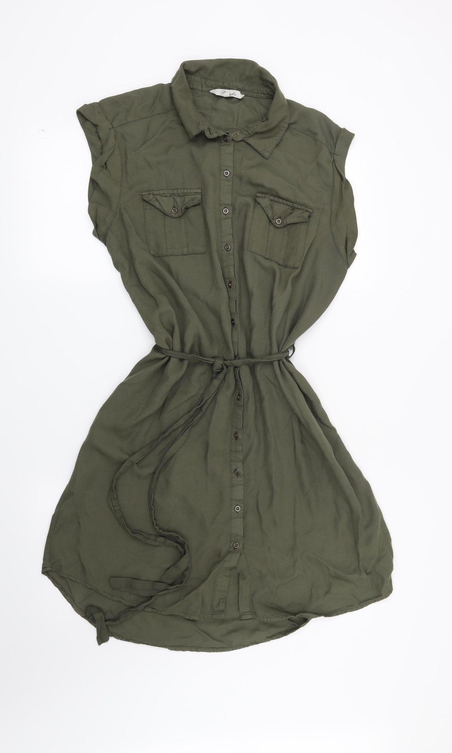 Peacocks Womens Green   Shirt Dress  Size 16