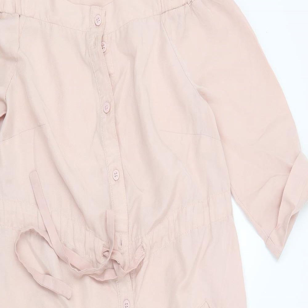New Look Womens Pink   Shirt Dress  Size 6