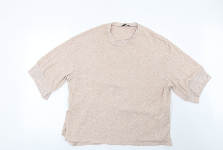 Zara Womens Pink Pullover Sweatshirt Size M