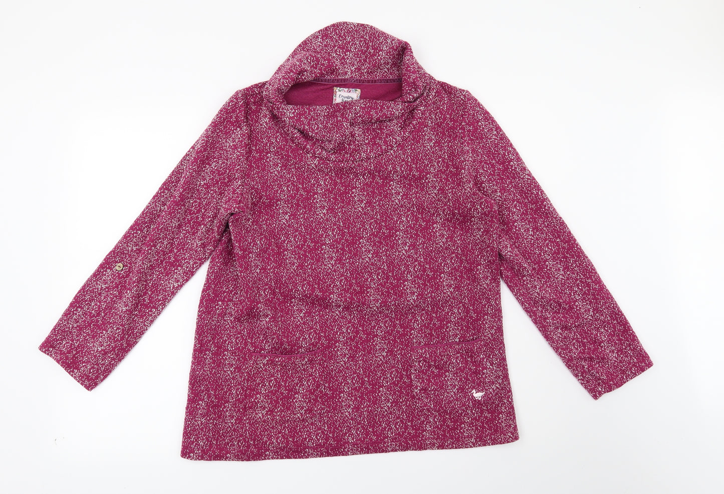 Country Rose Womens Pink Geometric  Pullover Sweatshirt Size M