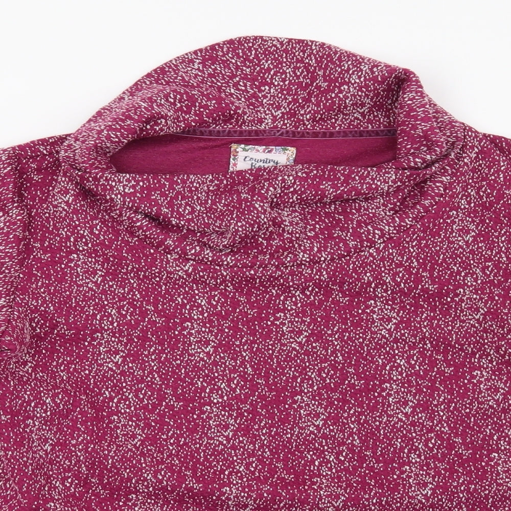 Country Rose Womens Pink Geometric  Pullover Sweatshirt Size M