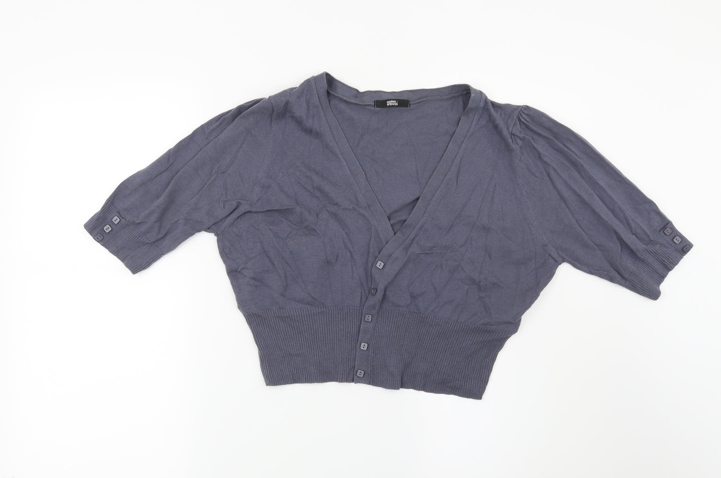 Marks and Spencer Womens Blue   Shrug Jumper Size 16