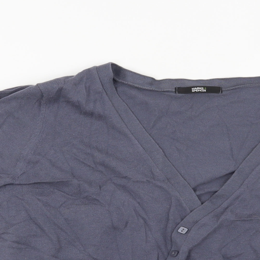 Marks and Spencer Womens Blue   Shrug Jumper Size 16