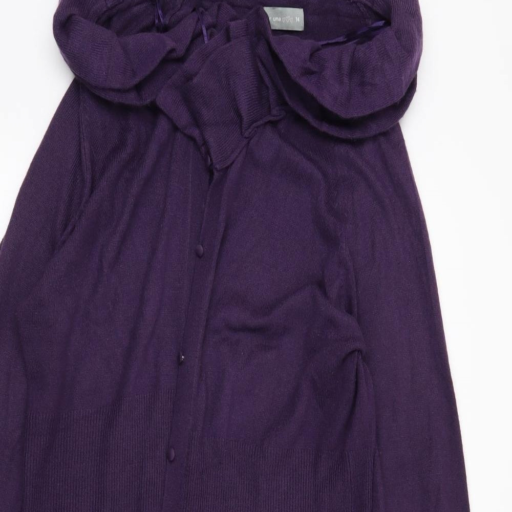 Per Una Womens Purple   Cardigan Jumper Size 14