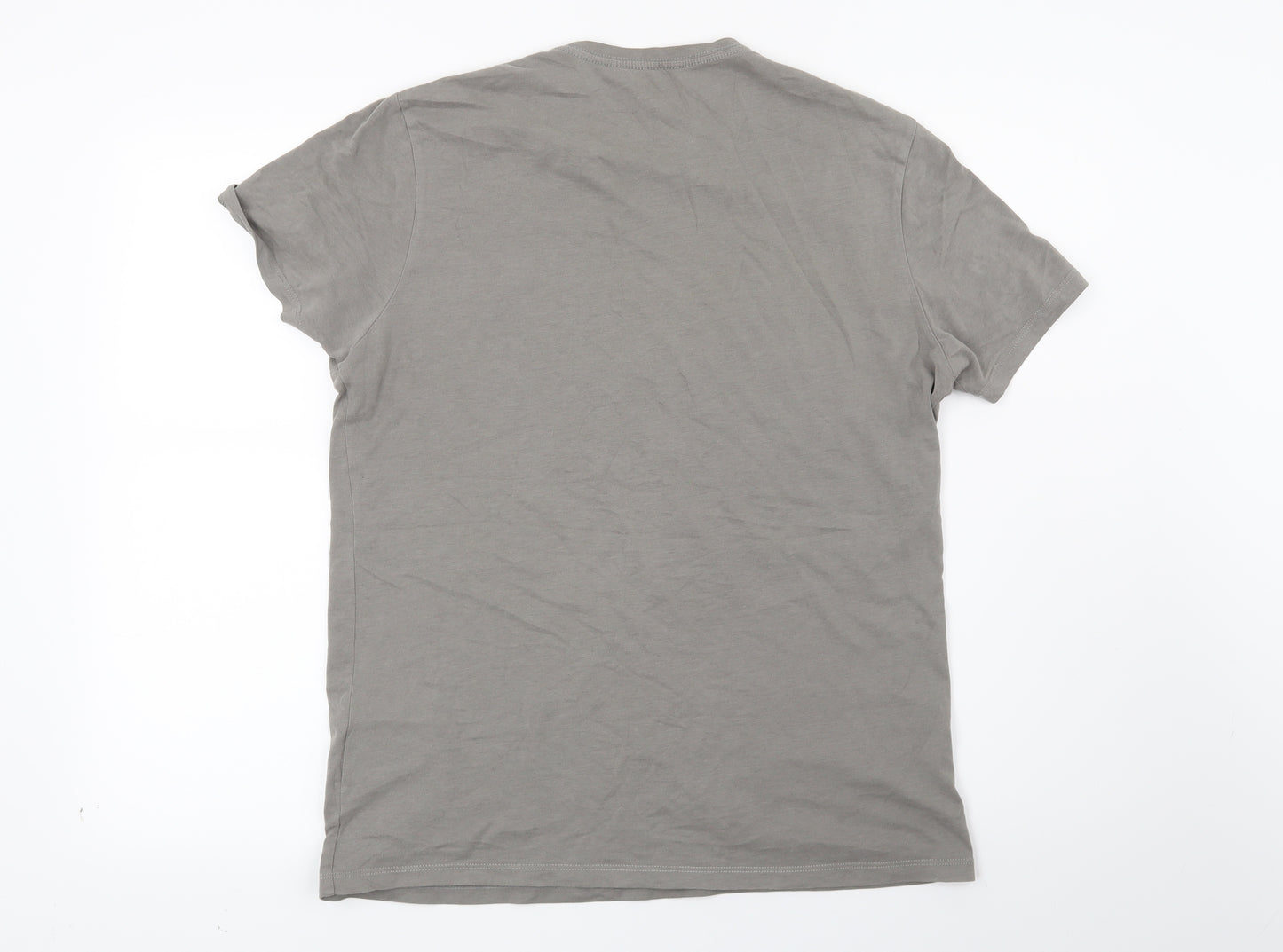 AllSaints Mens Grey    T-Shirt Size S