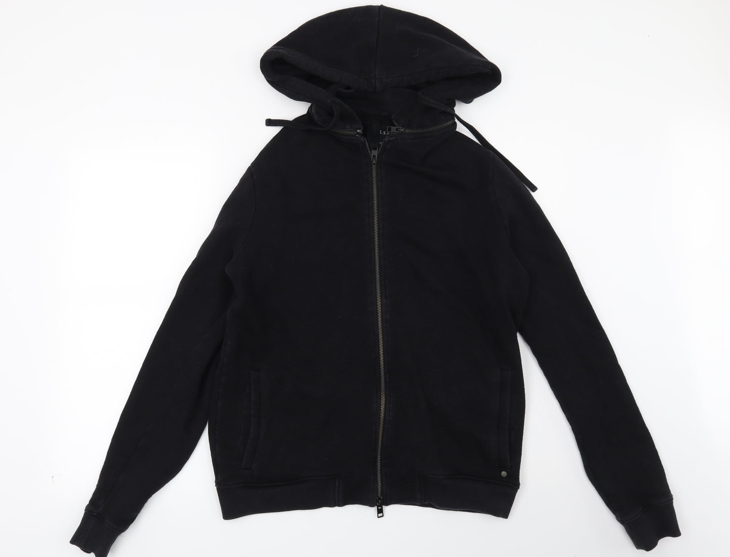 AllSaints Mens Black   Full Zip Hoodie Size M