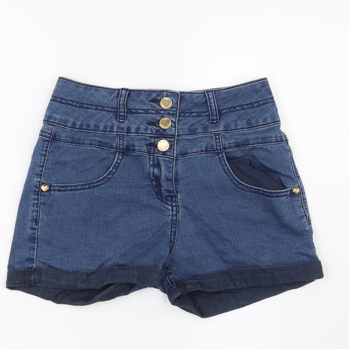 Dunnes Stores Womens Blue   Cut-Off Shorts Size 28 in