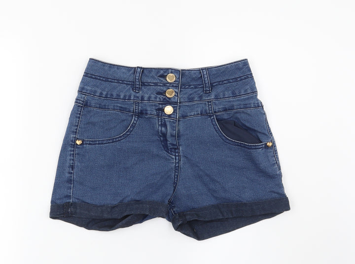 Dunnes Stores Womens Blue Cut-Off Shorts Size 28 in