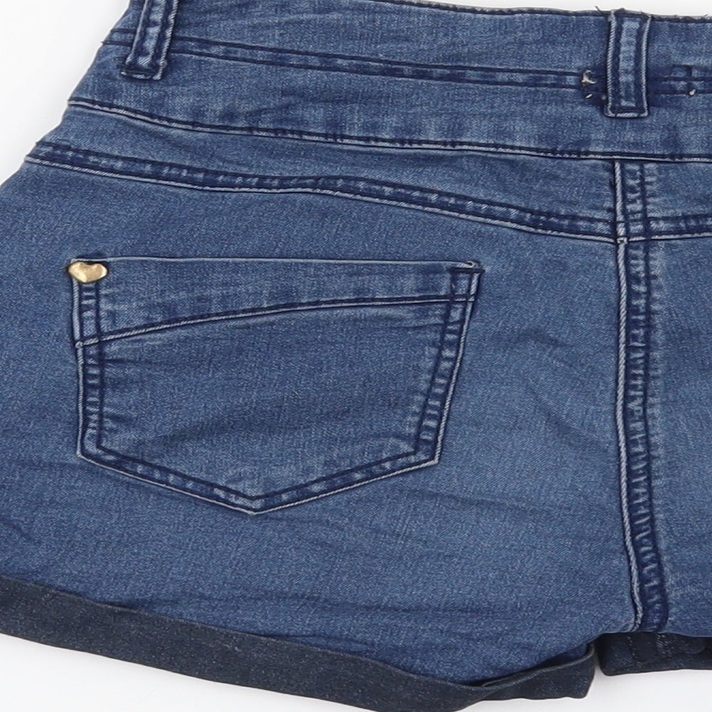 Dunnes Stores Womens Blue   Cut-Off Shorts Size 28 in