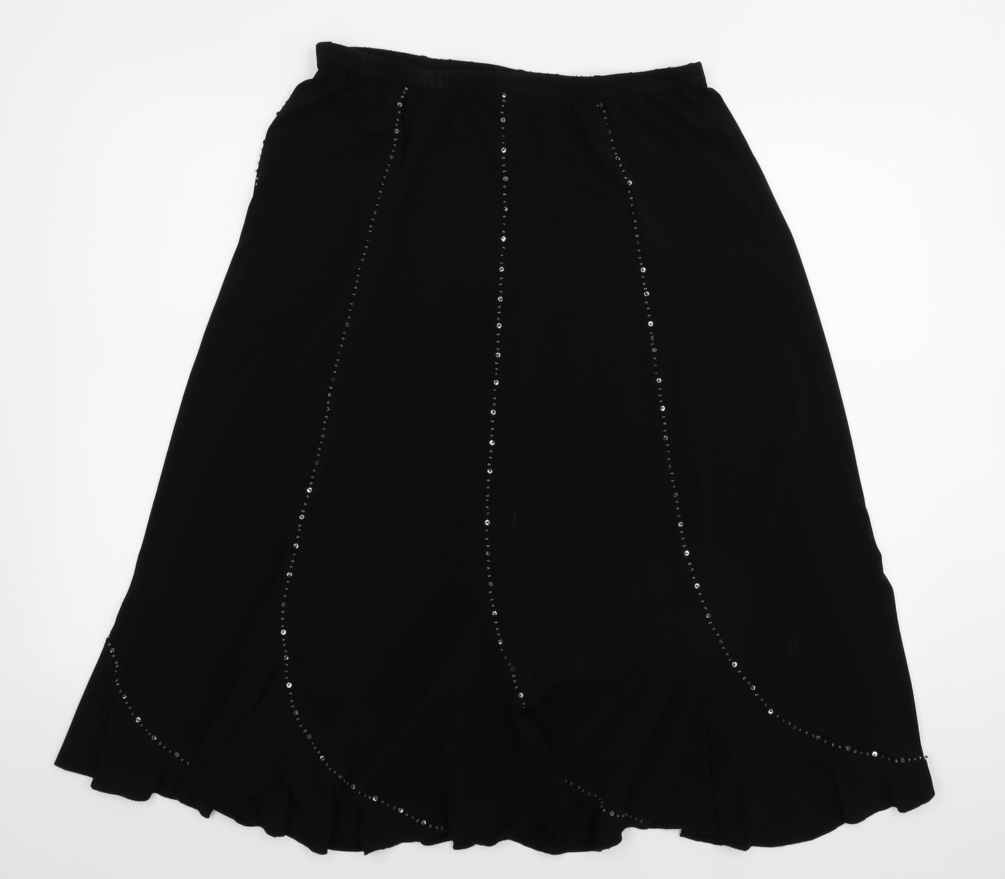 Saloos Womens Black   A-Line Skirt Size L