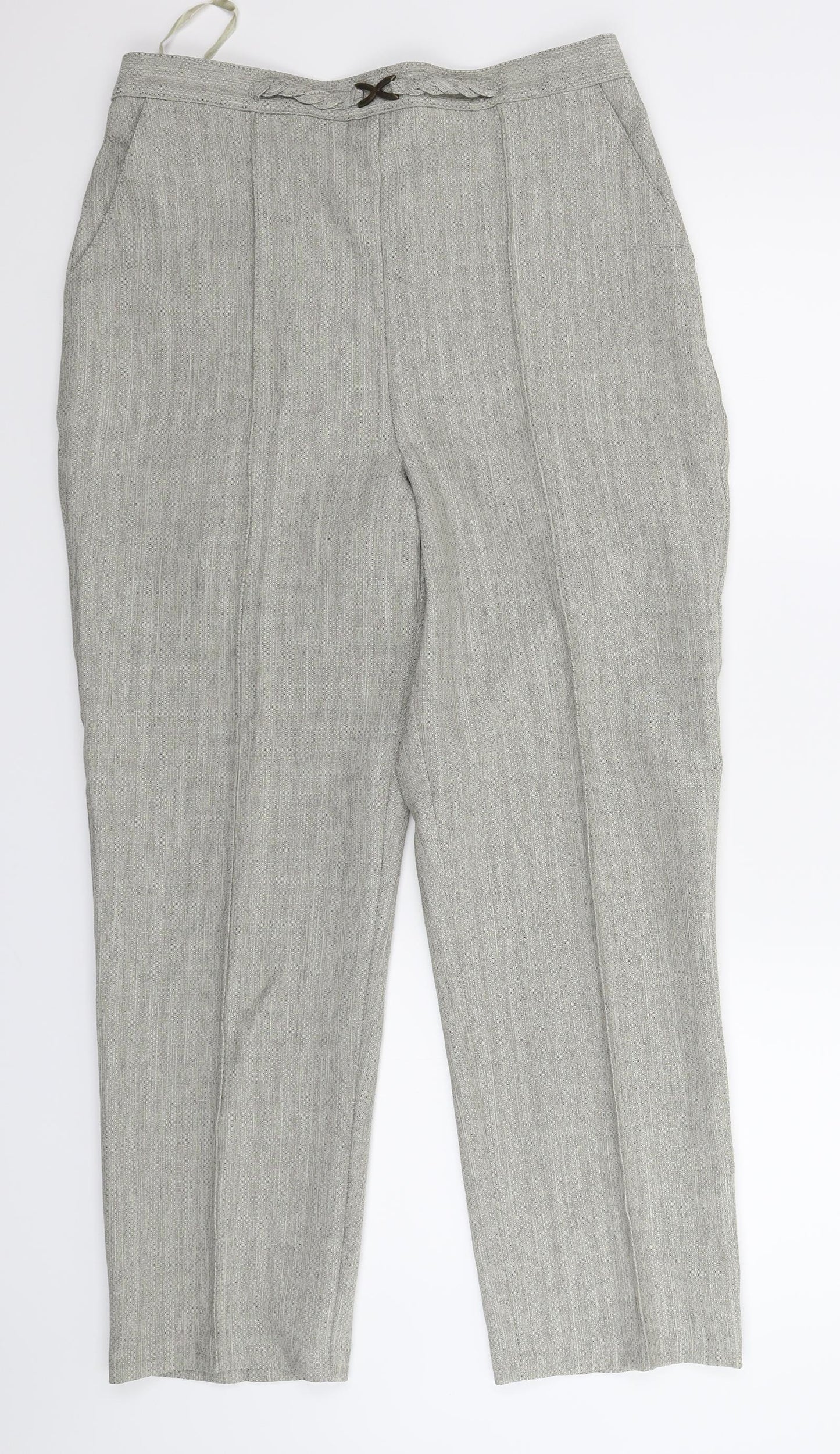 Papaya Womens Grey   Trousers  Size 12 L27 in