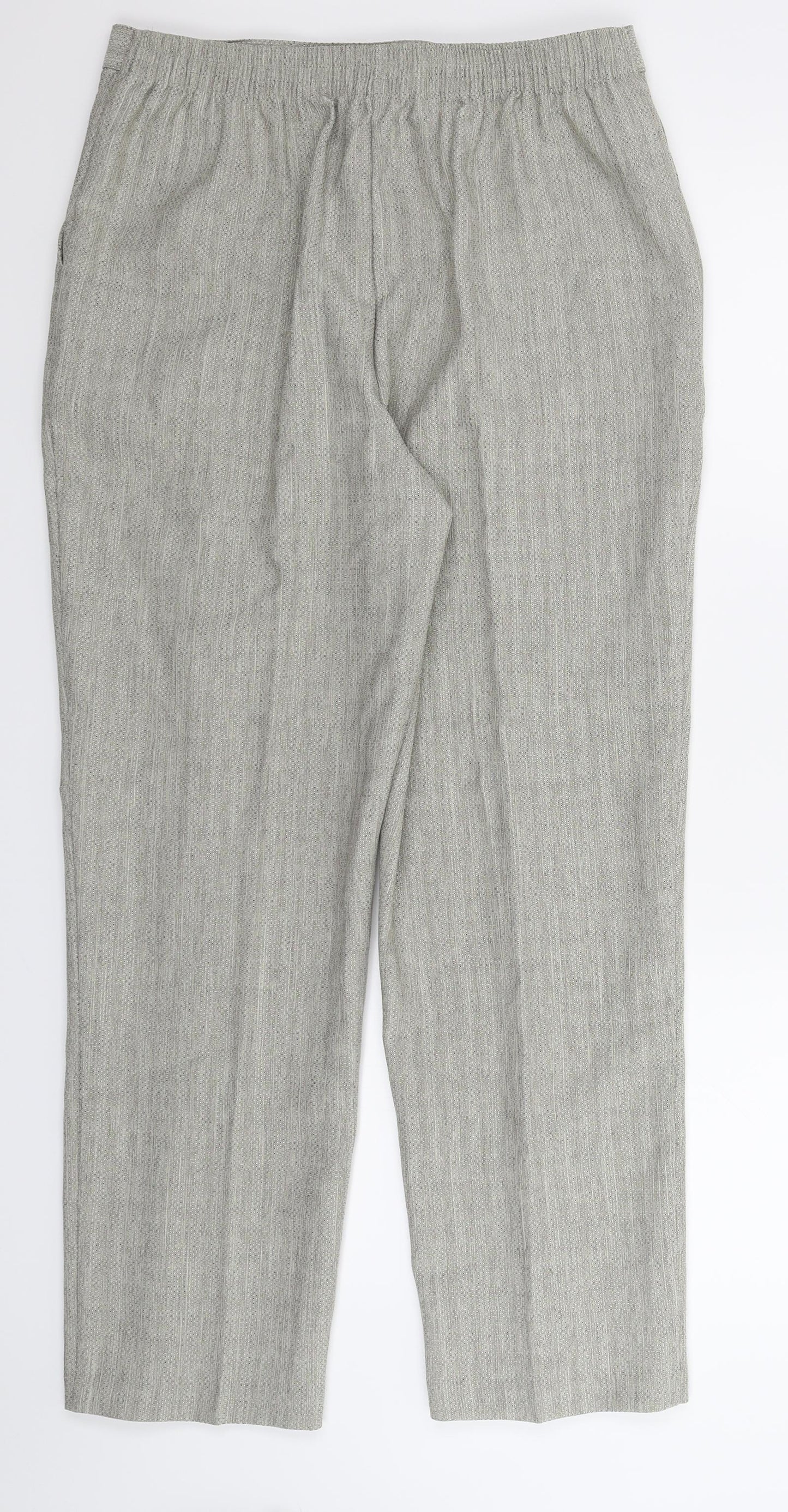 Papaya Womens Grey   Trousers  Size 12 L27 in