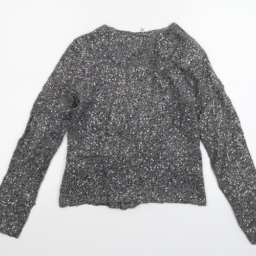 Sud Express Womens Grey  Knit Cardigan Jumper Size S