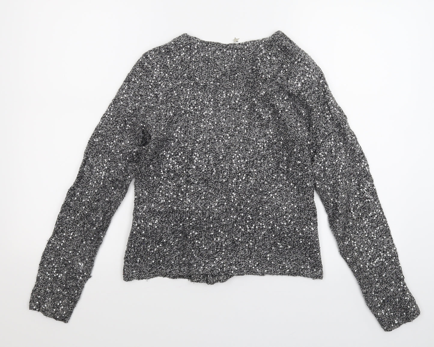 Sud Express Womens Grey  Knit Cardigan Jumper Size S