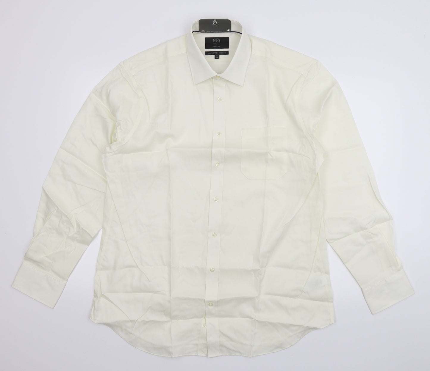 Marks and Spencer Mens White    Dress Shirt Size 16.5
