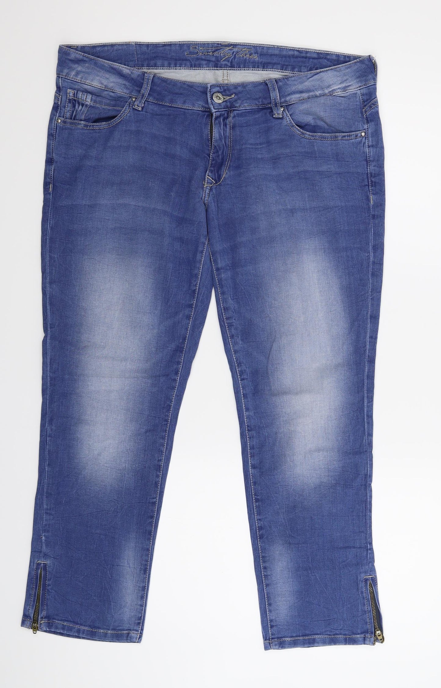 Pepe Jeans Womens Blue  Denim Cropped Jeans Size 36 in L26 in