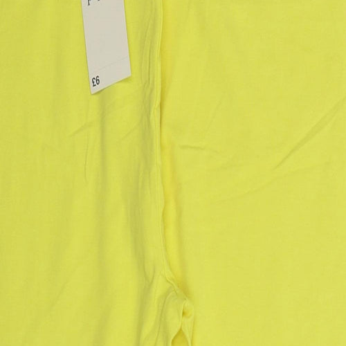 Papaya Womens Yellow   Compression Leggings Size 12 L17 in