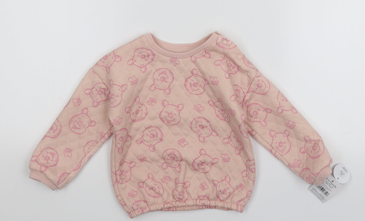 George Girls Pink   Pullover Jumper Size 9-12 Months