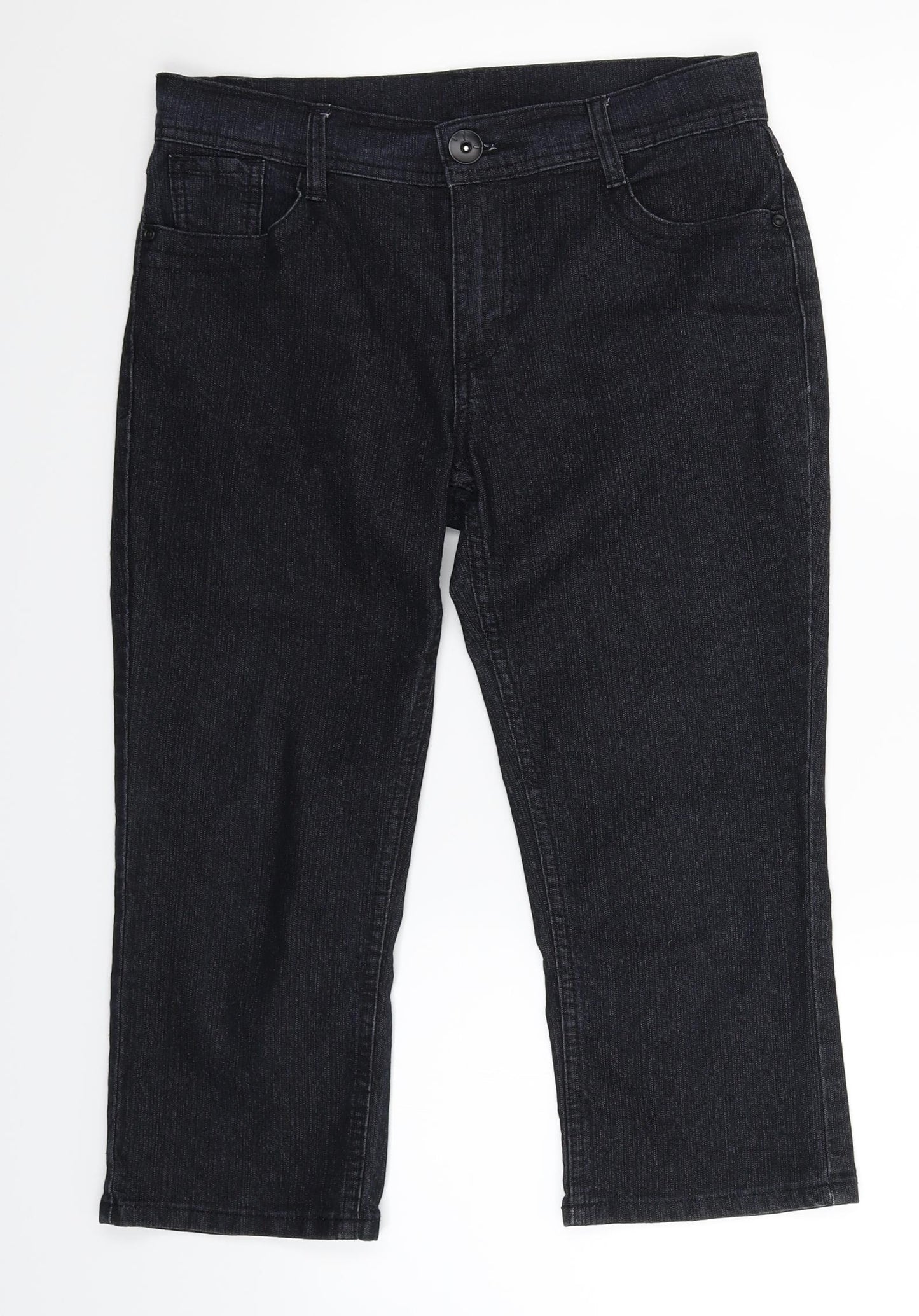 Marks and Spencer Womens Blue  Denim Cropped Jeans Size 10 L20 in