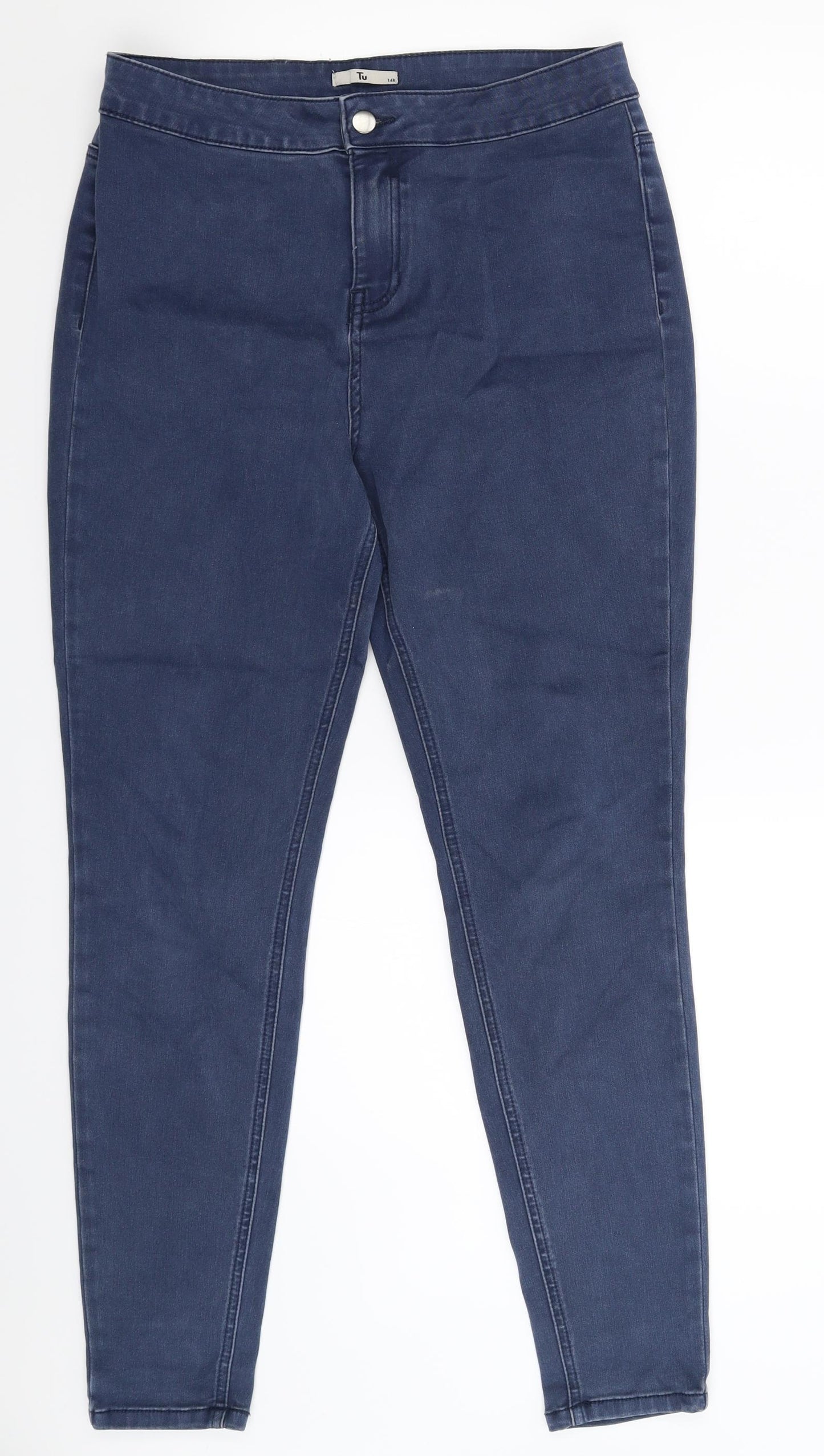 TU Womens Blue  Denim Jegging Jeans Size 14 L28 in