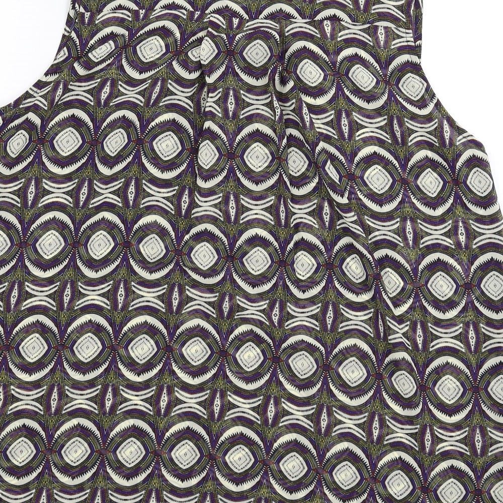 H&M Womens Multicoloured Geometric  Basic Blouse Size 14