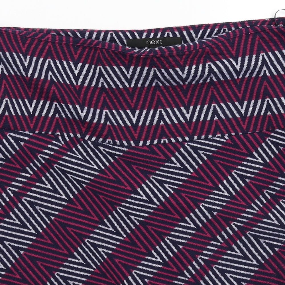 NEXT Womens Multicoloured Geometric  A-Line Skirt Size 10