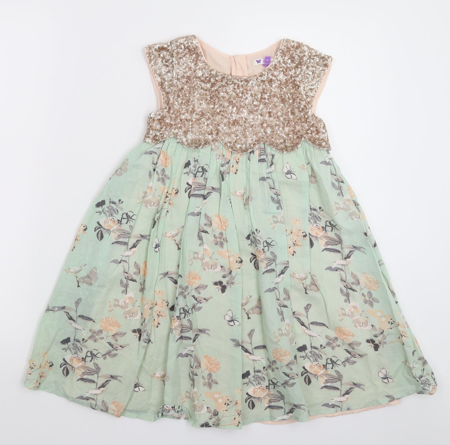 John Lewis Girls Multicoloured Floral  Fit & Flare  Size 4 Years