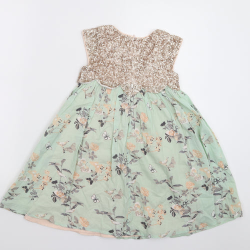 John Lewis Girls Multicoloured Floral  Fit & Flare  Size 4 Years