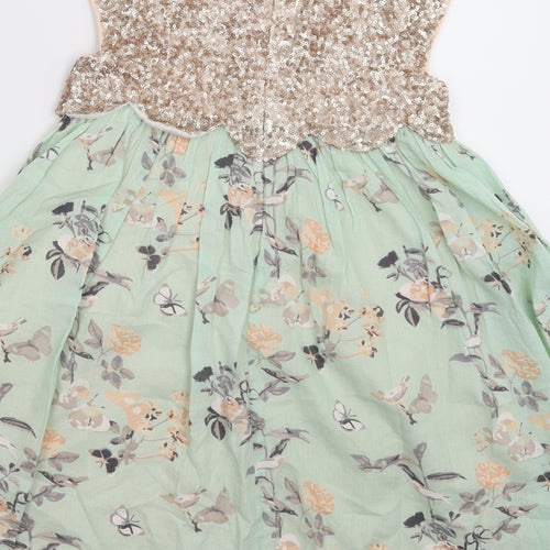 John Lewis Girls Multicoloured Floral  Fit & Flare  Size 4 Years
