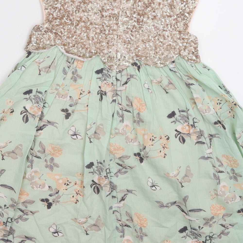 John Lewis Girls Multicoloured Floral  Fit & Flare  Size 4 Years