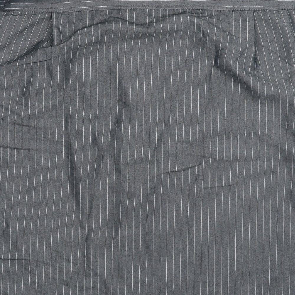 Jeff Banks Mens Grey Striped   Dress Shirt Size L